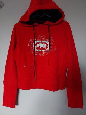 Ecko Red women's SzS Cropped Red Hoodie Cottton with Stretch
